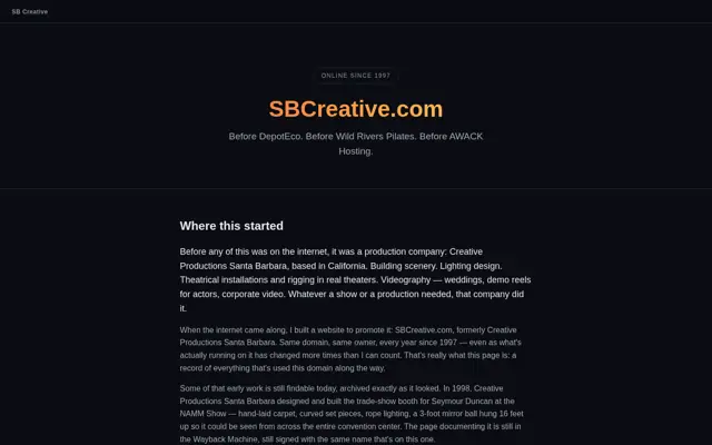 SBCreative.com &mdash; 2026