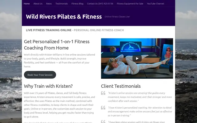 SB Pilates → Wild Rivers Pilates &mdash; 2026 · Gold Beach